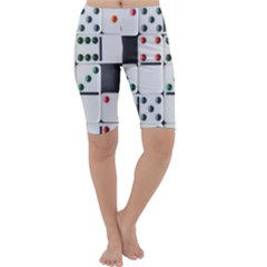 Dominos Dots Fun Cropped Leggings  by Pakrebo