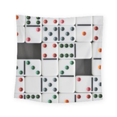 Dominos Dots Fun Square Tapestry (small) by Pakrebo