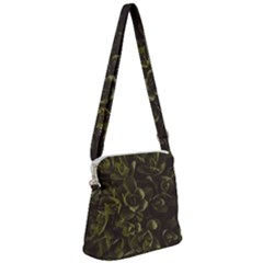 Green Leafy Plant Zipper Messenger Bag by Pakrebo