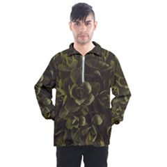 Green Leafy Plant Men s Half Zip Pullover by Pakrebo