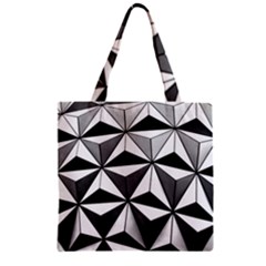 Black And White Diamond Shape Wallpaper Zipper Grocery Tote Bag