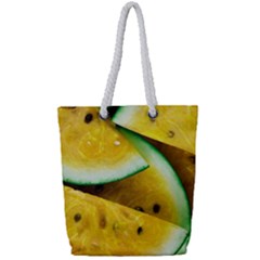 Sliced Watermelon Lot Full Print Rope Handle Tote (small) by Pakrebo