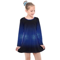 Black Portable Speaker Kids  Long Sleeve Dress by Pakrebo