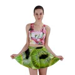 Sliced Kiwi Fruits Green Mini Skirt by Pakrebo