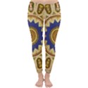 Red And White Angels Printed On Green Red And Purple Round Rug Classic Winter Leggings View1