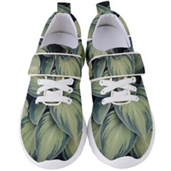 Closeup Photo Of Green Variegated Leaf Plants Women s Velcro Strap Shoes