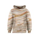 Brown And Yellow Abstract Painting Kids  Pullover Hoodie View1