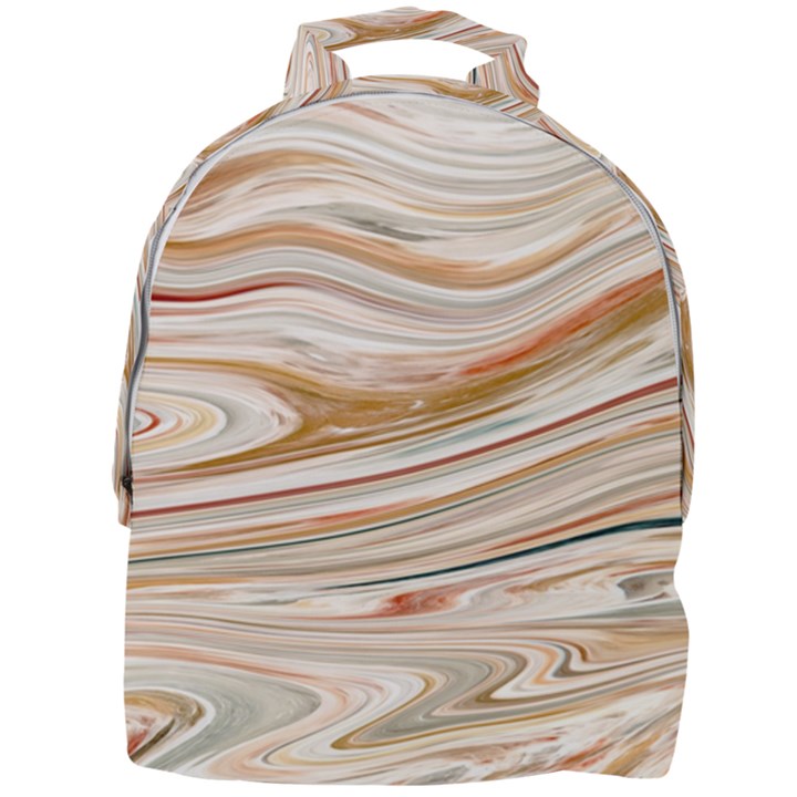 Brown And Yellow Abstract Painting Mini Full Print Backpack