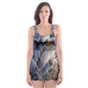 Dried Leafed Plants Skater Dress Swimsuit View1