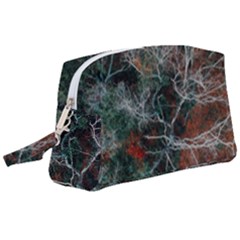 Aerial Photography Of Green Leafed Tree Wristlet Pouch Bag (large) by Pakrebo