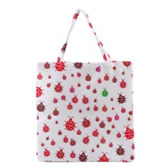 Beetle Animals Red Green Flying Grocery Tote Bag by Alisyart