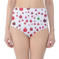 Beetle Animals Red Green Flying Classic High-waist Bikini Bottoms by Alisyart