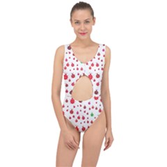 Beetle Animals Red Green Flying Center Cut Out Swimsuit