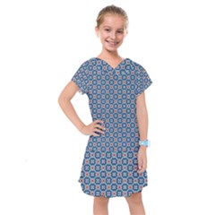 Geometric Tile Kids  Drop Waist Dress