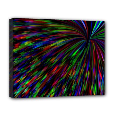 Explosion Fireworks Rainbow Deluxe Canvas 20  X 16  (stretched) by Bajindul