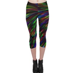 Explosion Fireworks Rainbow Capri Leggings  by Bajindul