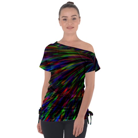 Explosion Fireworks Rainbow Tie-up Tee by Bajindul