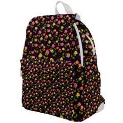 Flowers Roses Brown Top Flap Backpack by Bajindul