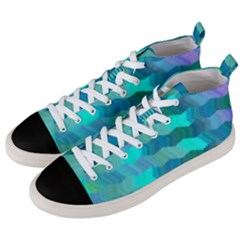 Texture Geometry Men s Mid-top Canvas Sneakers