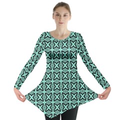 Texture Tissue Seamless Long Sleeve Tunic 