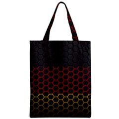 Germany Flag Hexagon Zipper Classic Tote Bag