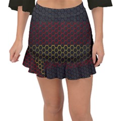 Germany Flag Hexagon Fishtail Mini Chiffon Skirt