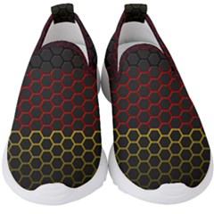 Germany Flag Hexagon Kids  Slip On Sneakers