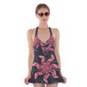 Flower Abstract Halter Dress Swimsuit  View1