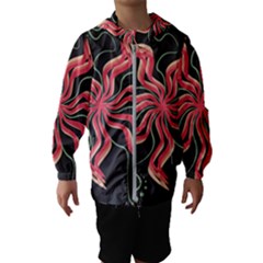 Flower Abstract Kids  Hooded Windbreaker