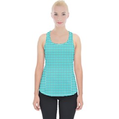 Gingham Plaid Fabric Pattern Green Piece Up Tank Top by HermanTelo