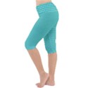 Gingham Plaid Fabric Pattern Green Lightweight Velour Cropped Yoga Leggings View2