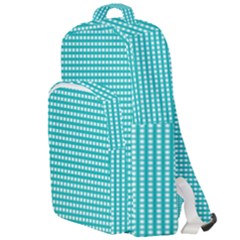 Gingham Plaid Fabric Pattern Green Double Compartment Backpack by HermanTelo