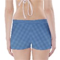 Gingham Plaid Fabric Pattern Blue Boyleg Bikini Wrap Bottoms View2