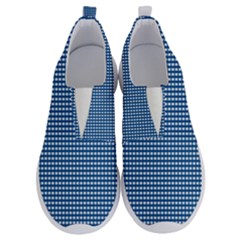 Gingham Plaid Fabric Pattern Blue No Lace Lightweight Shoes by HermanTelo