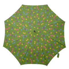 Balloon Grass Party Green Purple Hook Handle Umbrellas (medium) by HermanTelo