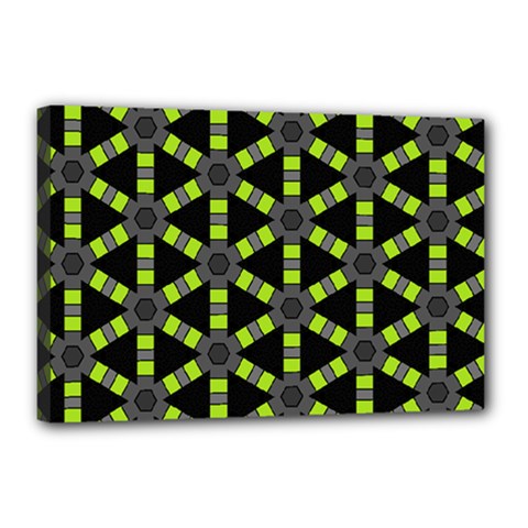 Backgrounds Green Grey Lines Canvas 18  x 12  (Stretched)