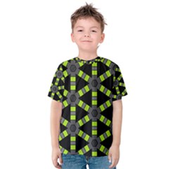 Backgrounds Green Grey Lines Kids  Cotton Tee