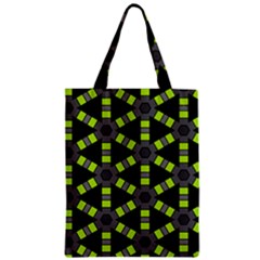 Backgrounds Green Grey Lines Zipper Classic Tote Bag