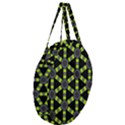 Backgrounds Green Grey Lines Giant Round Zipper Tote View3