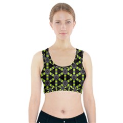 Backgrounds Green Grey Lines Sports Bra With Pocket