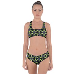 Backgrounds Green Grey Lines Criss Cross Bikini Set by HermanTelo