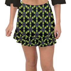 Backgrounds Green Grey Lines Fishtail Mini Chiffon Skirt