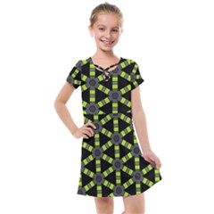 Backgrounds Green Grey Lines Kids  Cross Web Dress