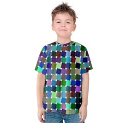 Geometric Background Colorful Kids  Cotton Tee