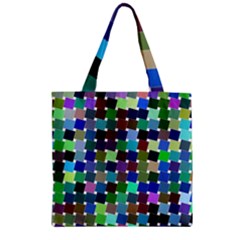 Geometric Background Colorful Zipper Grocery Tote Bag