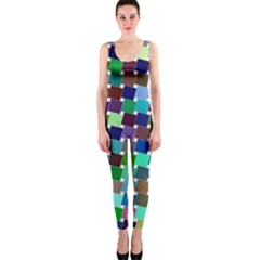 Geometric Background Colorful One Piece Catsuit