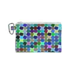 Geometric Background Colorful Canvas Cosmetic Bag (small)