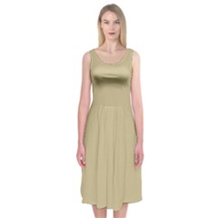 Cream Midi Sleeveless Dress by designsbyamerianna