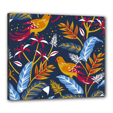 Colorful Birds In Nature Canvas 24  X 20  (stretched) by Sobalvarro