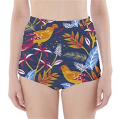 Colorful Birds In Nature High-waisted Bikini Bottoms by Sobalvarro